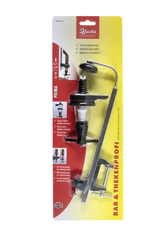 Flaskeholder inklusiv 20 ml doseringsmål - 0,7-1 liter 7006LP by Fuchs Gastro color Sort