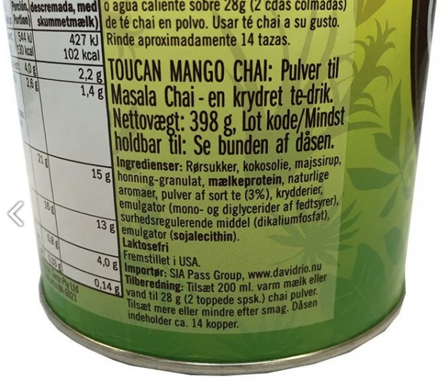 David Rio Toucan Mango Chai 1,814 kg TE_102240 by DAVID RIO color Sort