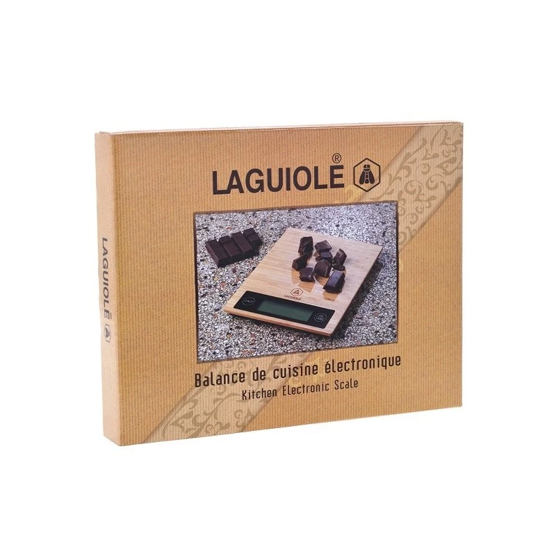 LAGUIOLE Elektronisk vægt i bambus 40268456 by Laguiole color Sort