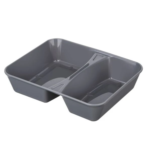 Genanvendelig Madkasse Grå - Polycarbonat 1335 ml u. Låg 800408-DG by GLASS4EVER color Sort