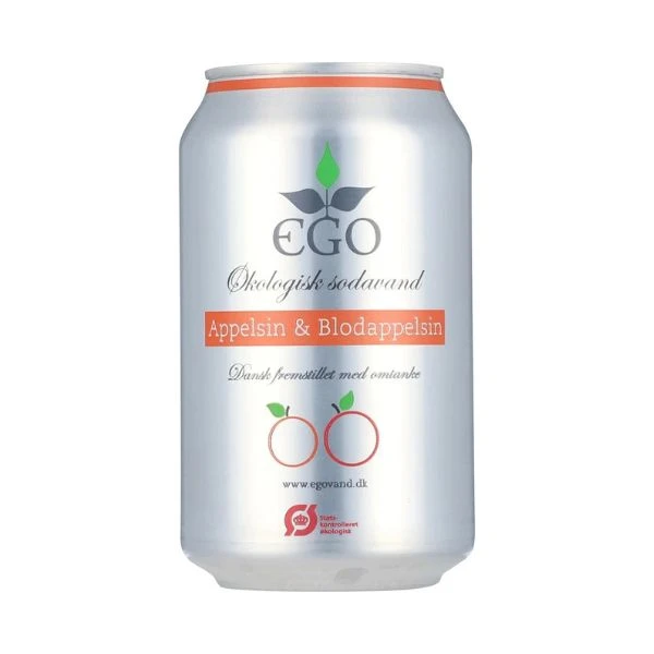 Ego Appelsin / Blodappelsin Sodavand Øko 33 cl 339189 by Ego color Sort