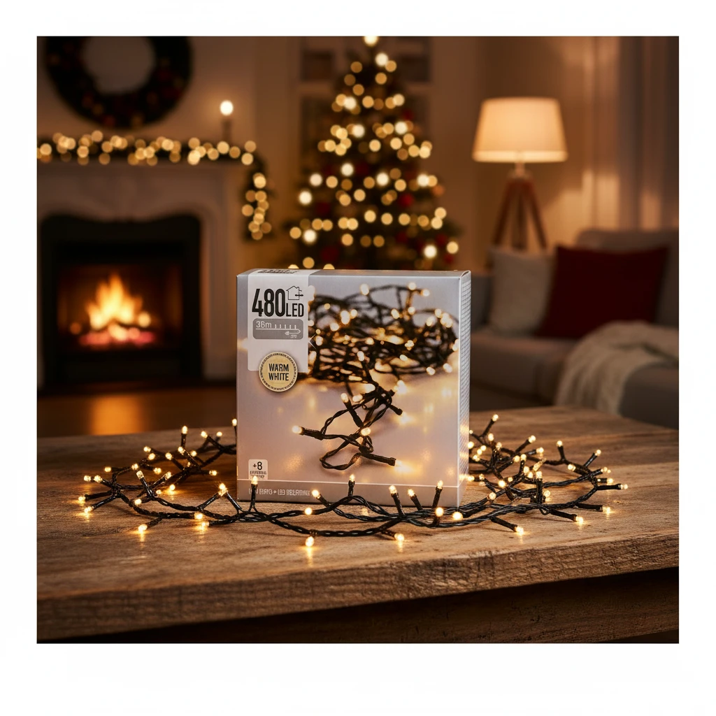 Lyskæde 480 LED Varm Hvid med timer AX8451160 by Koop color Hvid