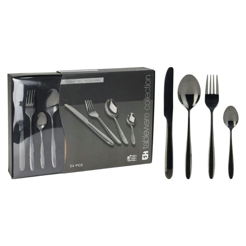 Bestiksæt 24 dele sort CC4100950 by Koop color Sort