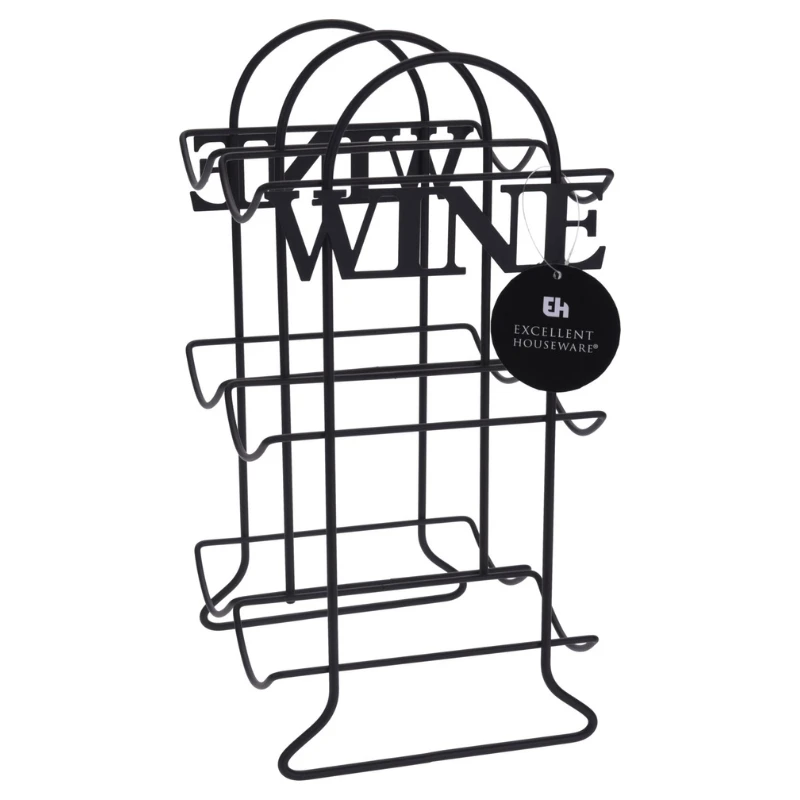 Vinreol i metal til 6 flasker C80621370 by Koop color Metal
