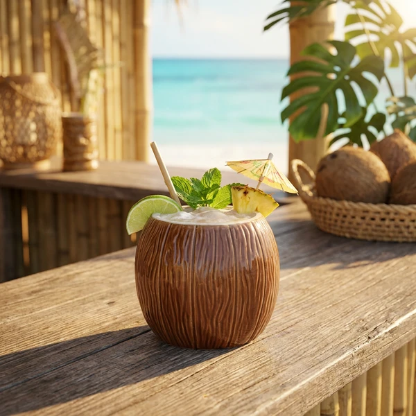 Keramisk Coconut Tiki Krus 500ml BTBL3406 by Beaumont color Sort