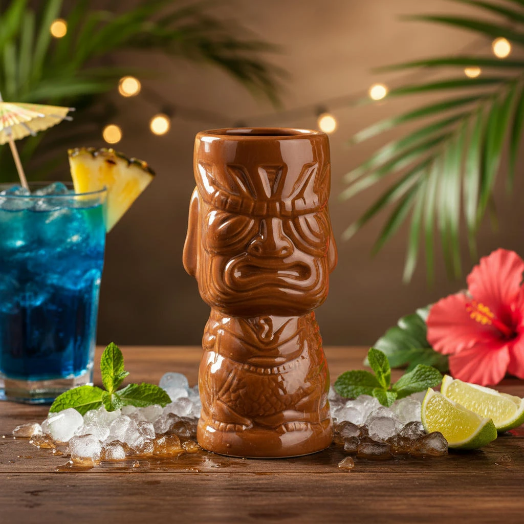 Keramisk Molokai Tiki Krus 360ml BTBL3407 by Beaumont color Brun