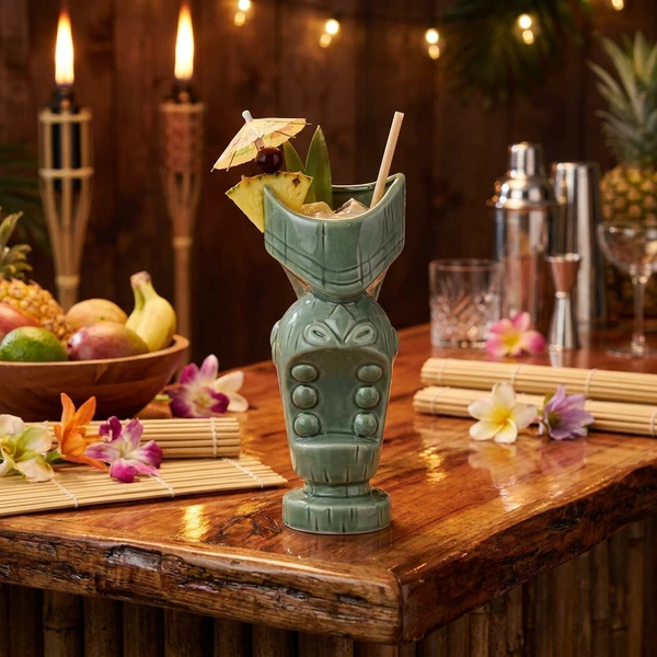 Keramisk Stort Mund Tiki Krus 650ml BTBL3404 by Beaumont color Sort