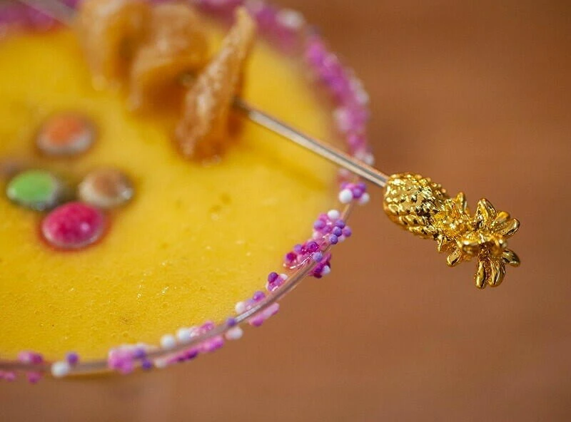 Ananas Garnish Drinkspind PK10 - Guld BTBL3734 by Beaumont color Guld