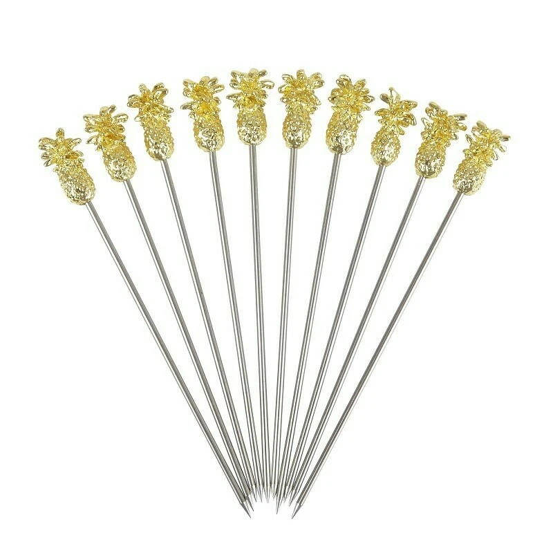 Ananas Garnish Drinkspind PK10 - Guld BTBL3734 by Beaumont color Guld