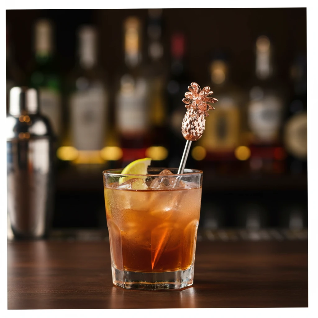Ananas Garnish Drinkspind PK10 - Copper BTBL3733 by Beaumont color Kobber