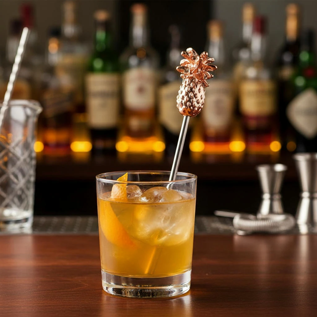 Ananas Garnish Drinkspind PK10 - Copper BTBL3733 by Beaumont color Kobber