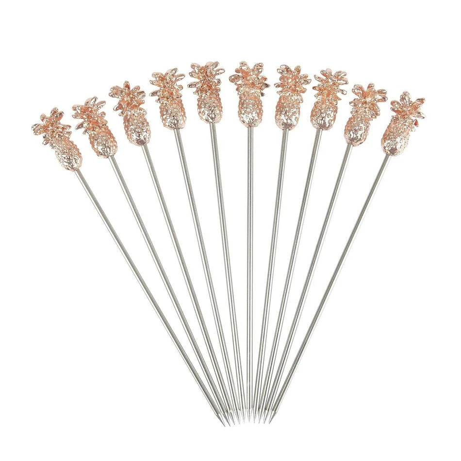 Ananas Garnish Drinkspind PK10 - Copper BTBL3733 by Beaumont color Kobber