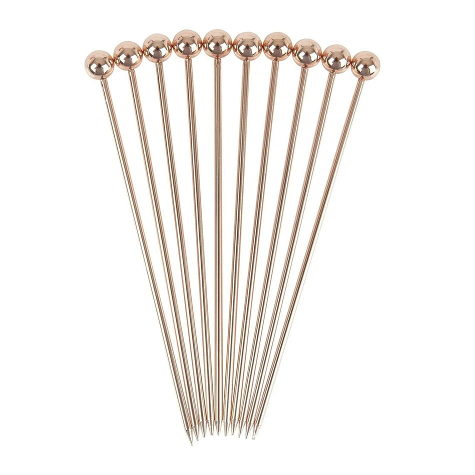 Ball Garnish Drinkspinde 10 stk. - Kobber BTBL3731 by Beaumont color Kobber