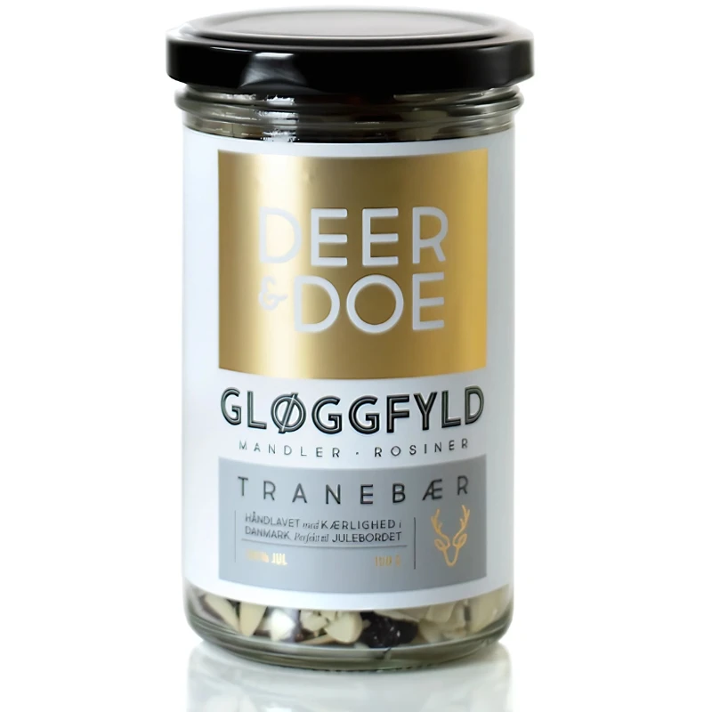 DEER&DOE Gløggfyld med tranebær, Mandler, Rosiner 10661  color Sort