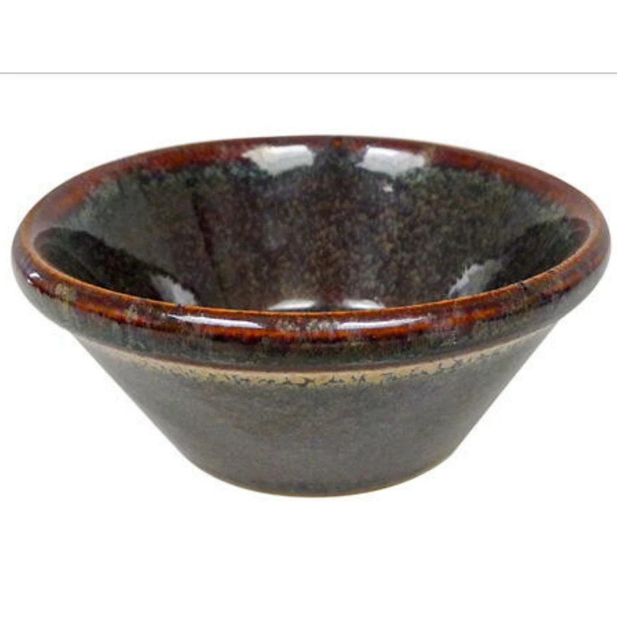 Bf20 Dipskål Konisk 10 x 4,5 cm Grøn/Brun Stentøj 5010920  color Brun
