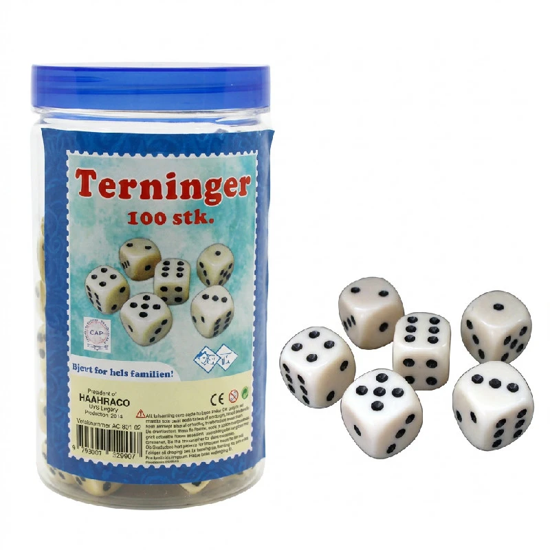 Terning, 100 stk. 4080168  color Sort