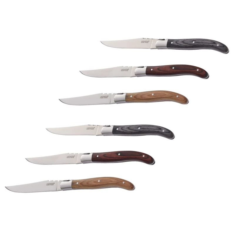 Laguiole Heritage knive pakka 6 stk. 40273003 by Laguiole color Sort