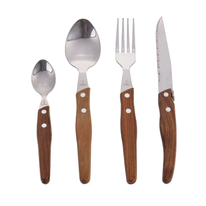 Laguiole bestiksæt med valnøddetræ bakke, 24 dele 40269070 by Laguiole color Sort