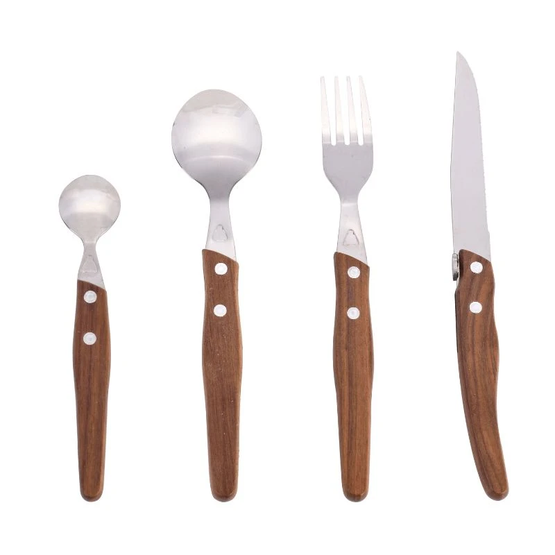 Laguiole bestiksæt med valnøddetræ bakke, 24 dele 40269070 by Laguiole color Sort