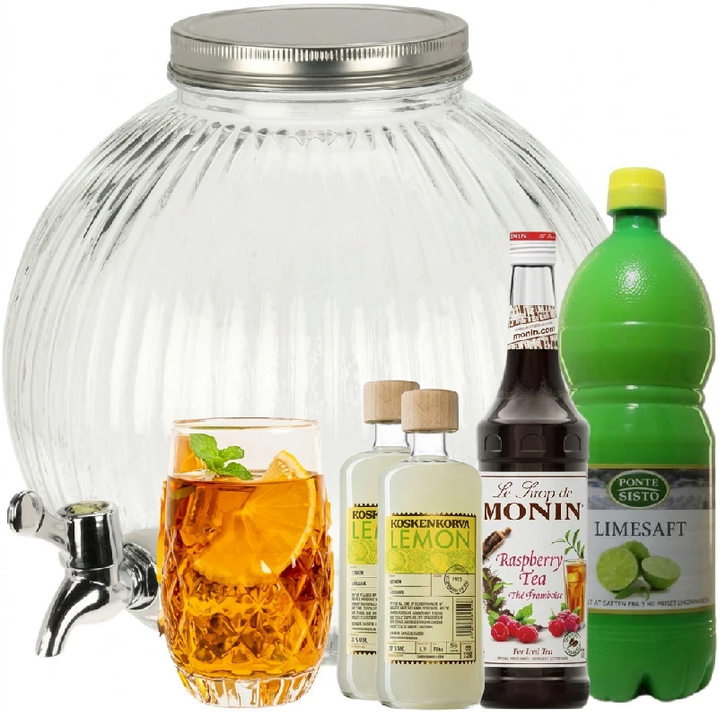 Raspberry Lemon Tea Dispenser Drinkspakke 5 Liter DDSKpakke35 by Barlife color Sort