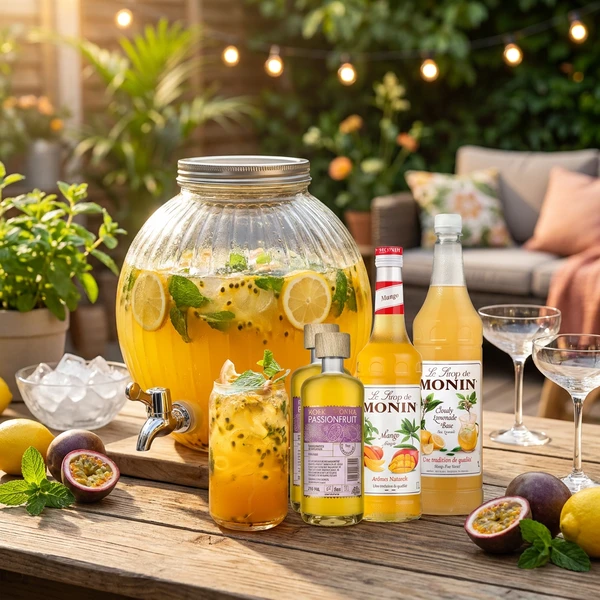 Passion Lemonade Dispenser Drinkspakke 5 Liter DDSKpakke39 by Barlife color Sort