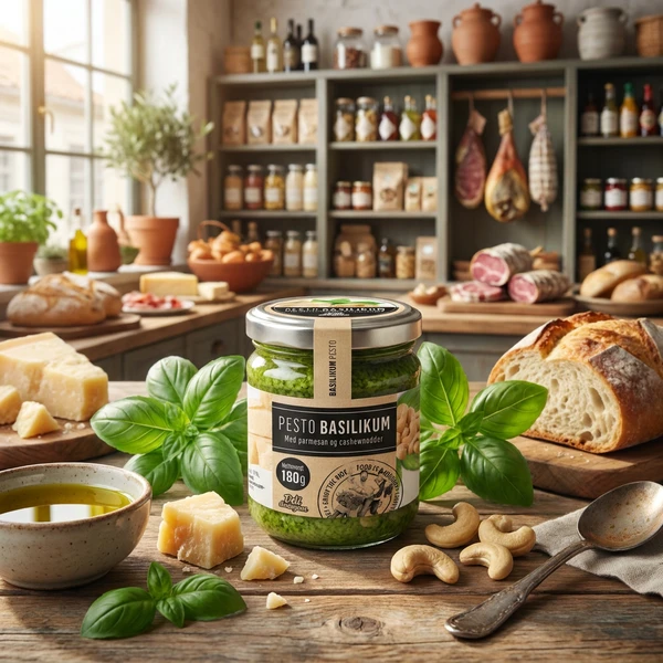 Gourmet Pesto Basilikum 180g 111DD by Deli Drengene color Sort