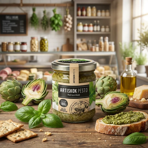 Artiskok Pesto med Basilikum 180g 117DD by Deli Drengene color Sort