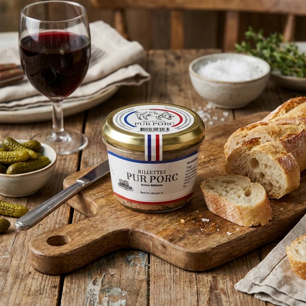 Svine Rillette DD 180g 15502 by Deli Drengene color Sort