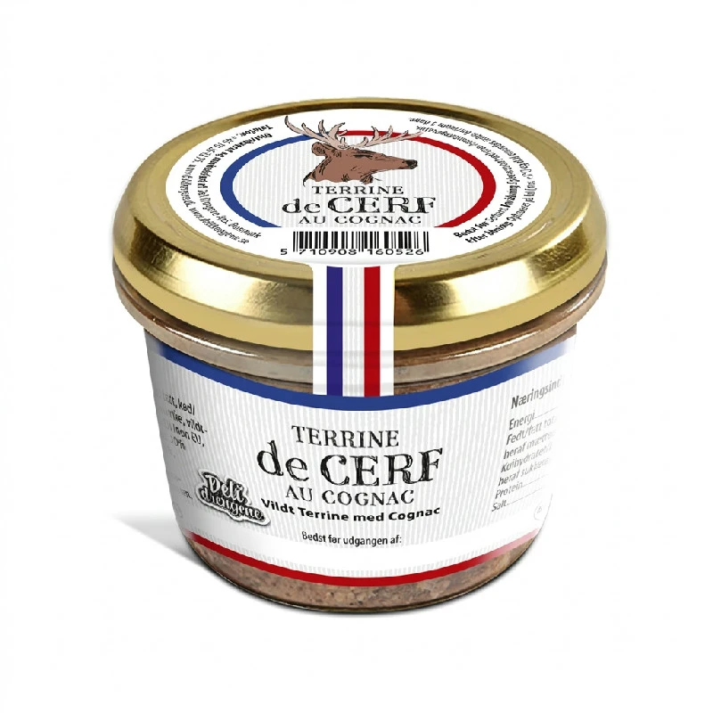 Venison Terrine m/Cognac DD 180g 15512DD by Deli Drengene color Sort