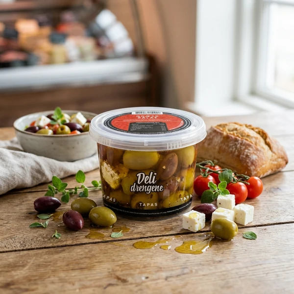 Græsk Salat 270g (160g drænet) 1802 by Deli Drengene color Sort