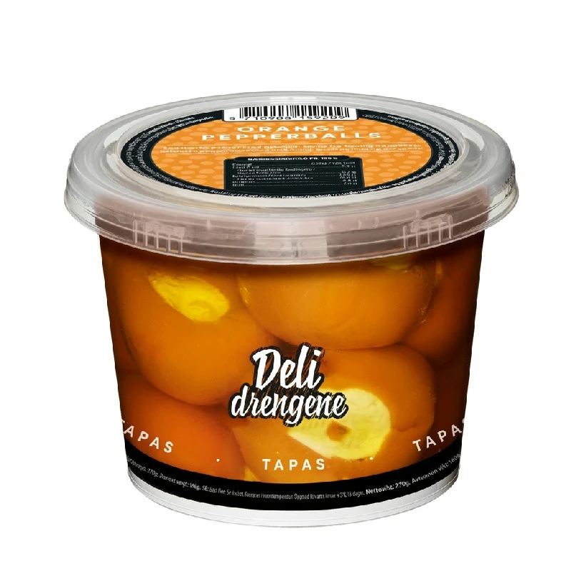 Orange Pebre med Honning-Sennep Ost 270g (160g drænet) 1810 by Deli Drengene color Sort