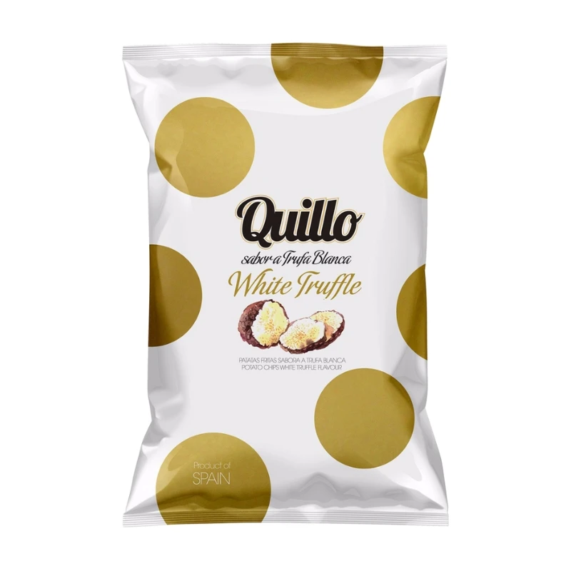 Trøffel Chips Quillo 45g 1986 by Deli Drengene color Sort