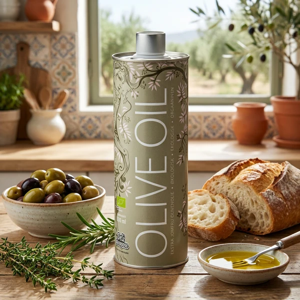 Olivenolie Økologisk 500ml 201DD by Deli Drengene color Sort