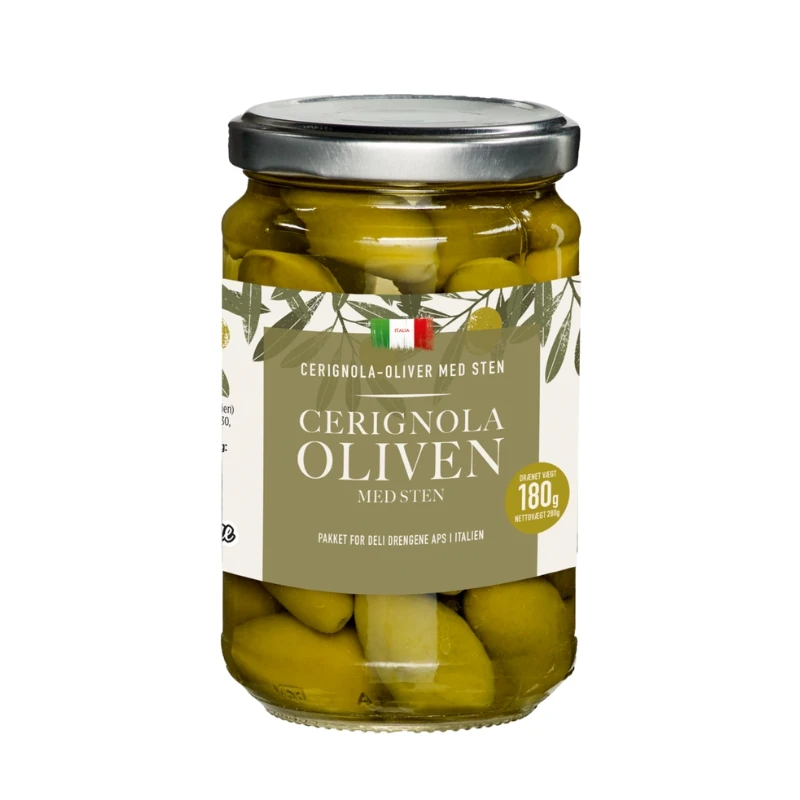 Oliven Bella Cerignola 280g 2131DD by Deli Drengene color Sort