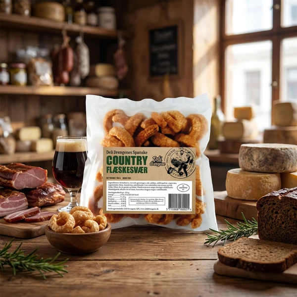 Country Flæskesvær 100g 282 by Deli Drengene color Sort