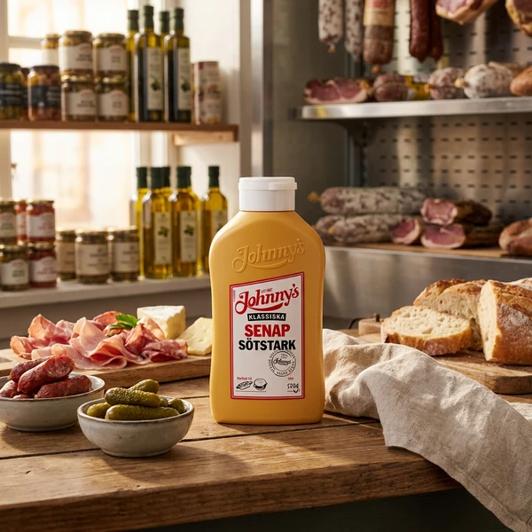 Johnnys Sødstærk sennep 500g 3100002 by Deli Drengene color Sort