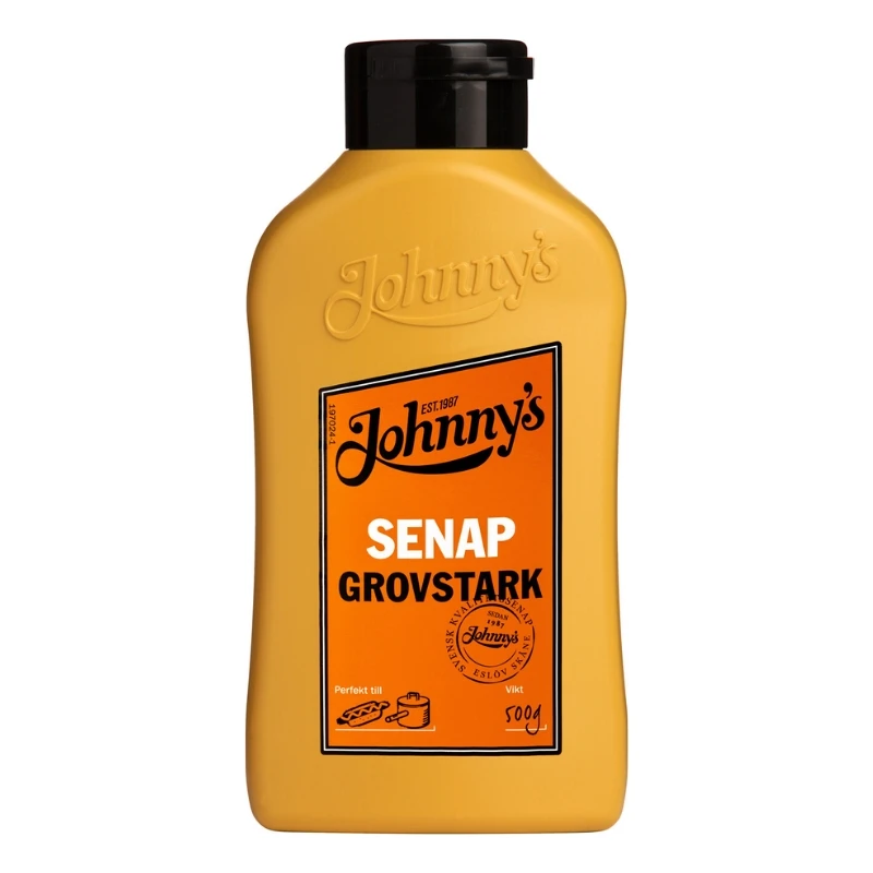 Johnnys grovstærk sennep 500g 3100006 by Deli Drengene color Sort