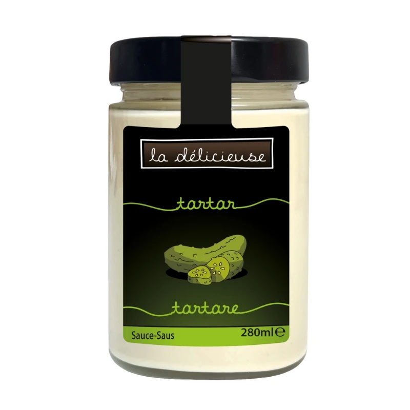 Tartare Sauce 280ml 3313 by Deli Drengene color Sort