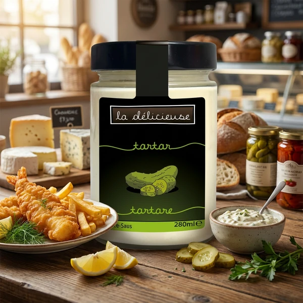 Tartare Sauce 280ml 3313 by Deli Drengene color Sort