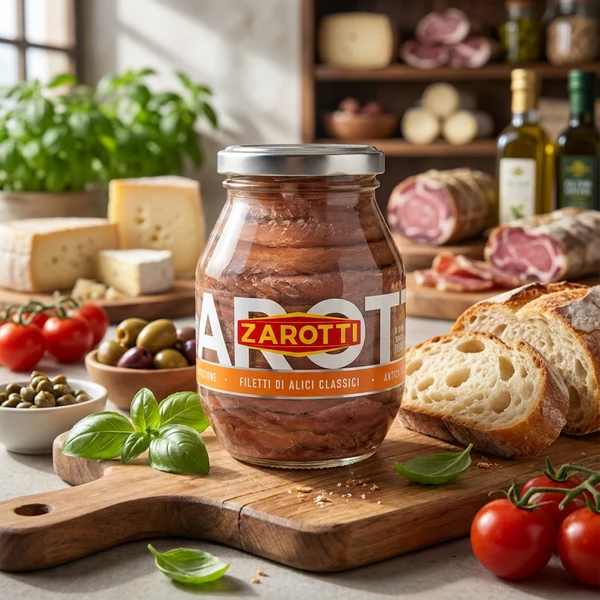 Ansjoser i solsikkeolie Zarotti 140g (74g) 59214 by Deli Drengene color Sort