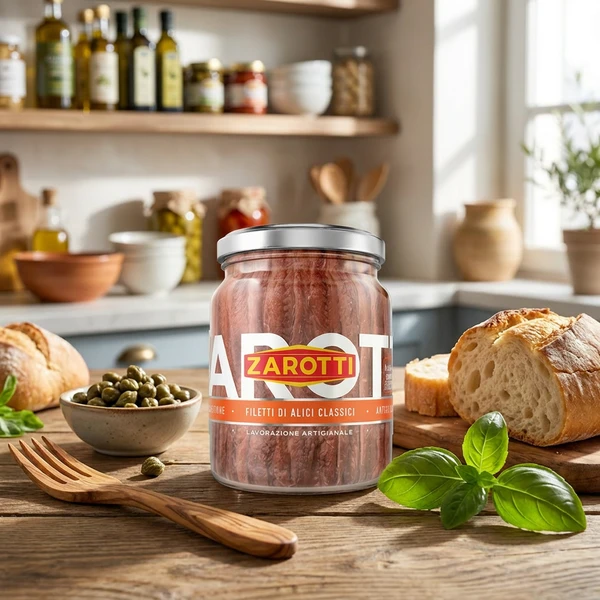 Ansjoser i solsikkeolie Zarotti 380g (200g) 59215 by Deli Drengene color Sort