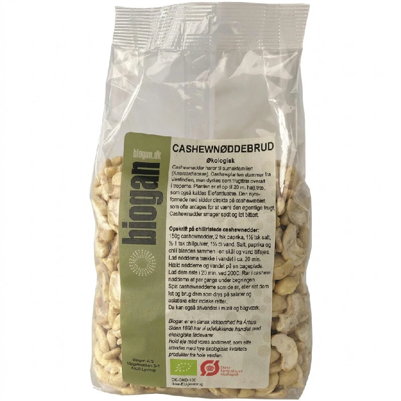 Cashewnødder i brud Øko 500G 323679 by BIOGAN color Sort
