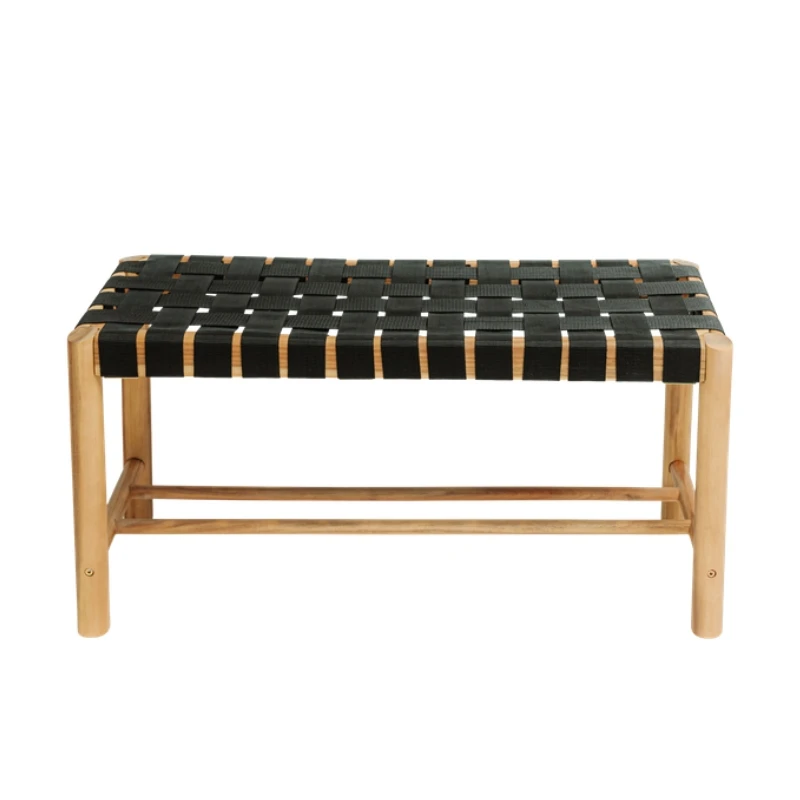 Hâws Nooka bænk sort reb 90x45x33 cm 30-HNBB by Hâws Nooka color Sort