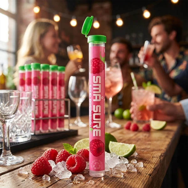 Små Sure Raspberry (50x2cl RØR) 67063 by SMÅ color Sort