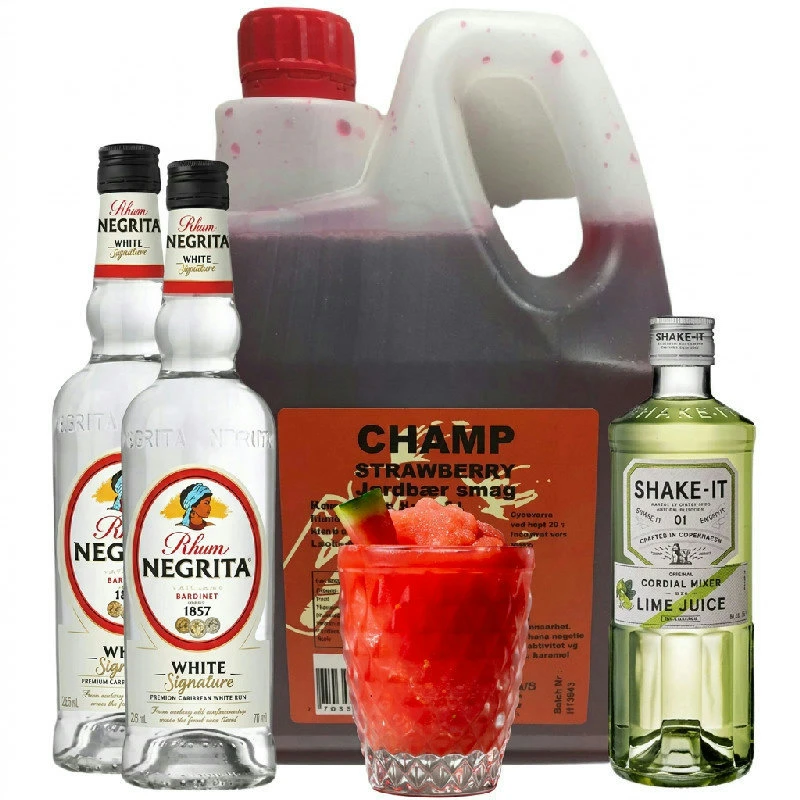 Strawberry Daiquiri - Slush ice drinkspakke Bundle74 by Bundle color Sort