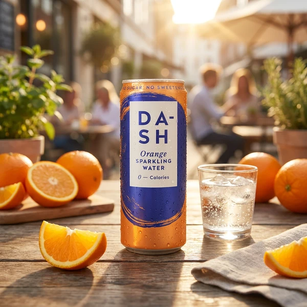 Dash Water Spakling Orange 330 ml. GBDAS0109 by Dash Water color Sort