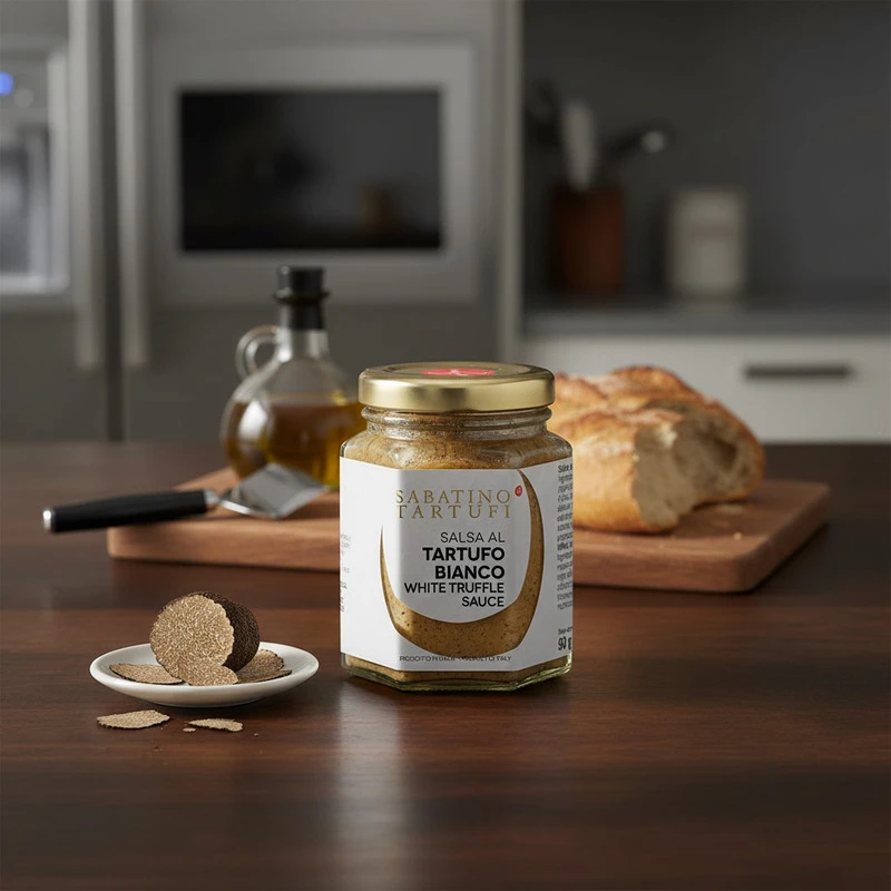 Trøffelsauce hvid 90 g 19044 by Sabatino color Sort