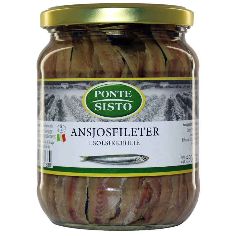 Ansjosfileter i olie 550 g 18500 by Ponte Sisto color Sort