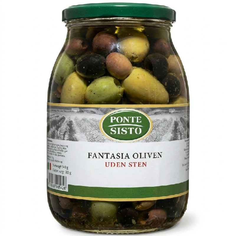 Oliven Fantasia uden sten 940 g 17564 by Ponte Sisto color Sort