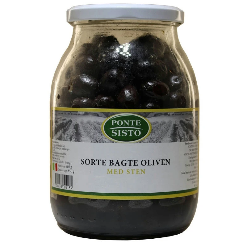 Oliven sorte bagte 960 g 17561 by Ponte Sisto color Sort